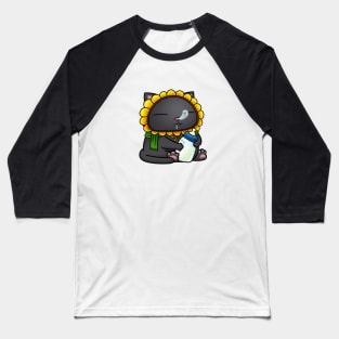 Cute Black Baby Cat Baseball T-Shirt